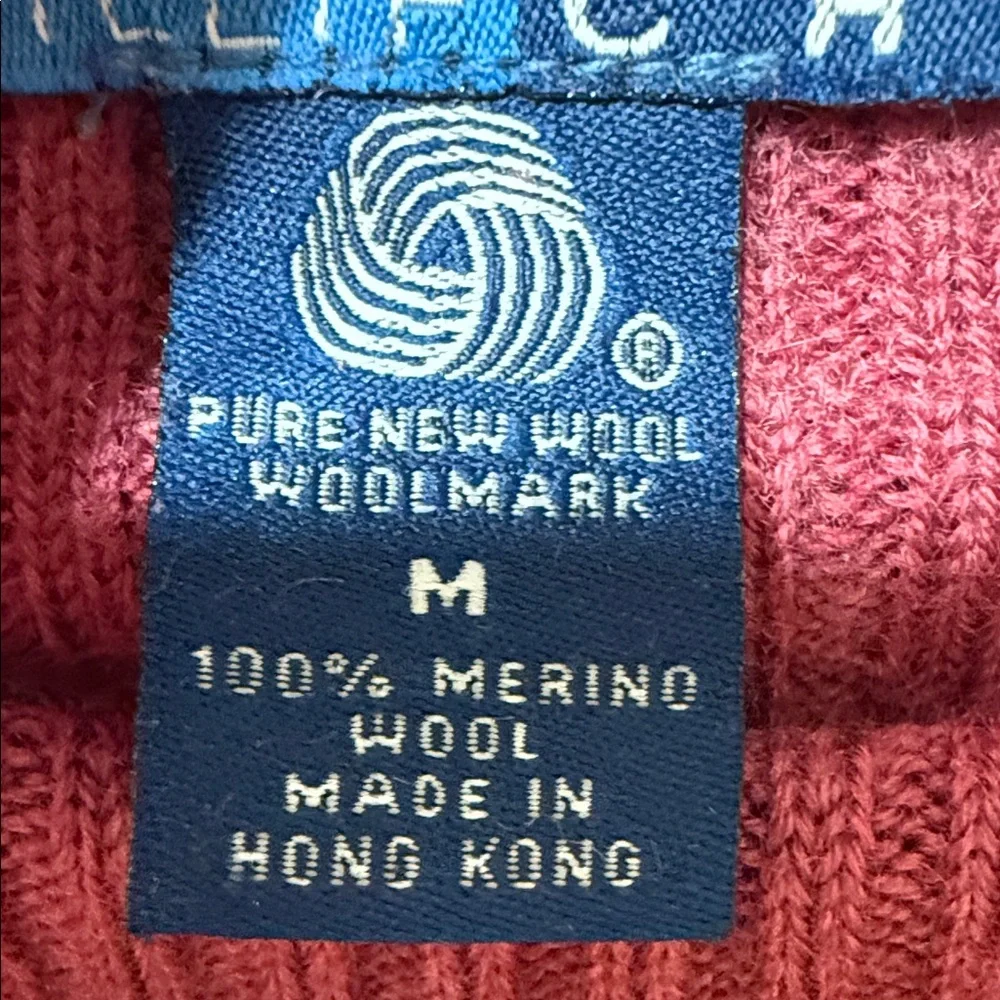 Burgundy Ribbed Turtleneck Sweater Used Size M